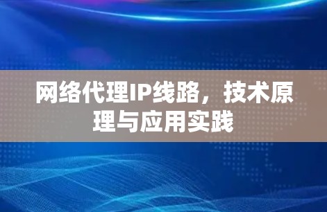 网络代理IP线路,技术原理与应用实践 网络代理IP线路,技术原理与应用实践