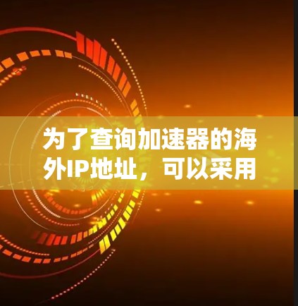 为了查询加速器的海外IP地址，可以采用以下分步方法