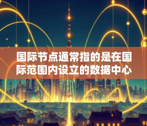 国际节点通常指的是在国际范围内设立的数据中心或网络节点，用于支持企业的全球化业务。这些节点可以帮助企业在不同地区提供更高效、更可靠的服务，确保数据存储、计算和应用服务的高可用性和快速响应